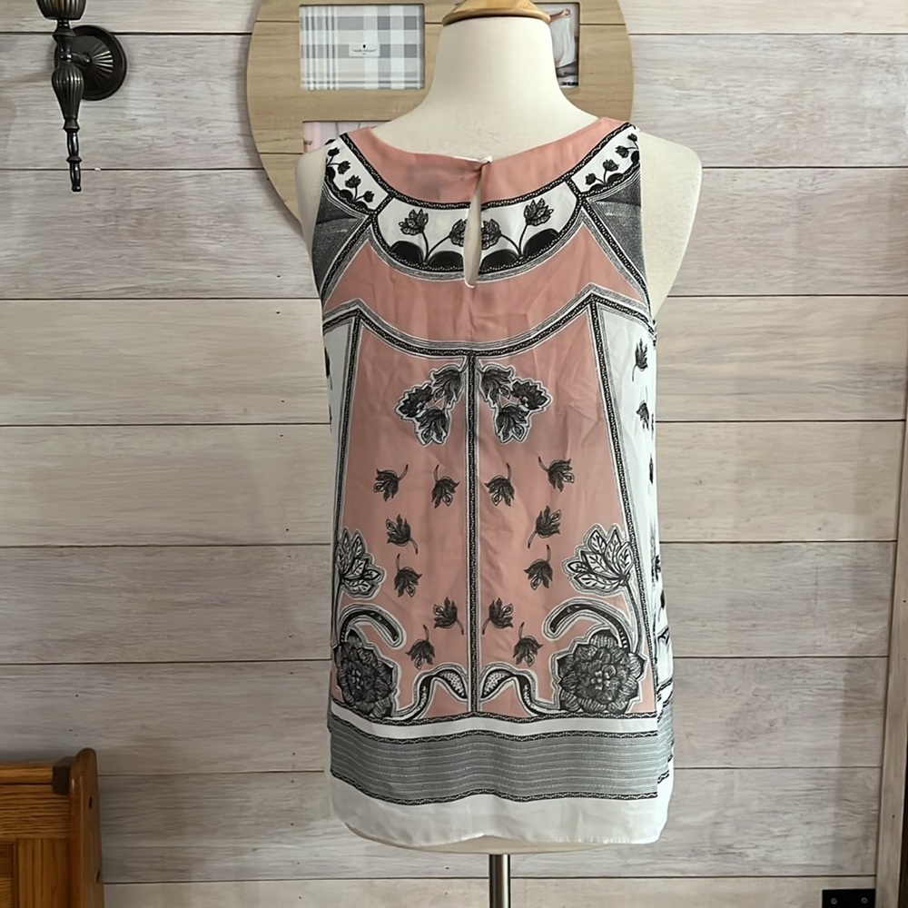 Max Edition Floral Tank Top - Pink and Black S Petite - Picture 3 of 4